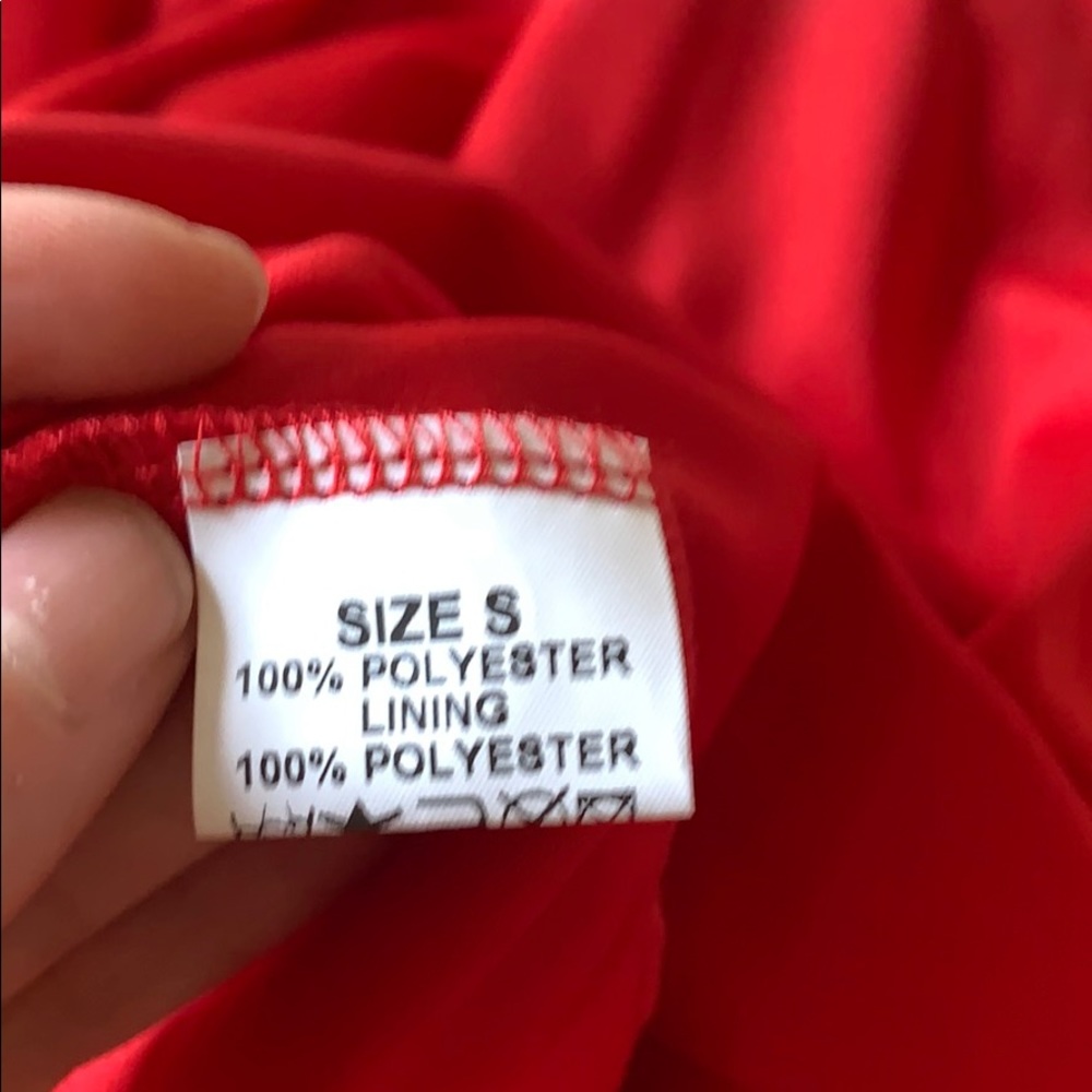Jackie O red dress one shoulder size S - Picture 16 of 16